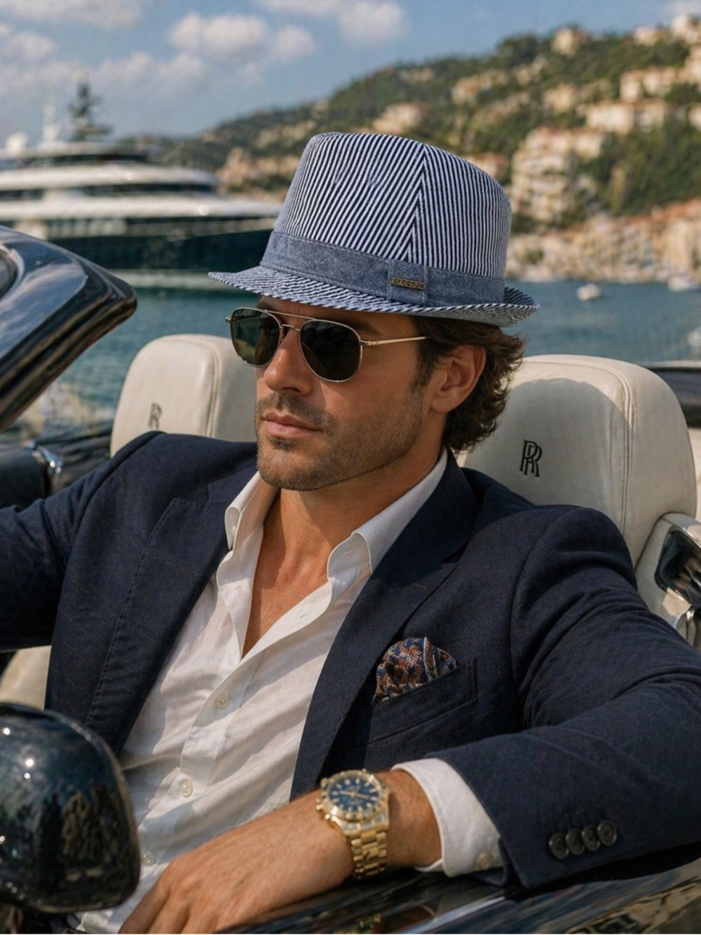Classic Stetson fedora giving timeless summer style with easy charm. Size Large